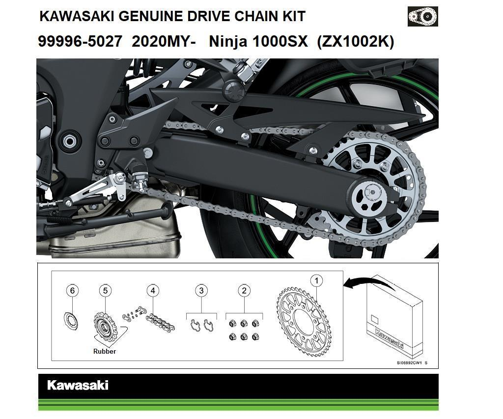 Original Kedje- och Drevsats Ninja 1000SX (ZXT02K)