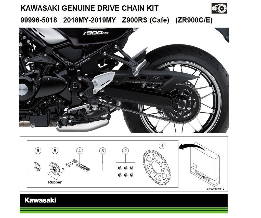 Original Kedje- och Drevsats Z900RS/Café (ZR900C/E/K)