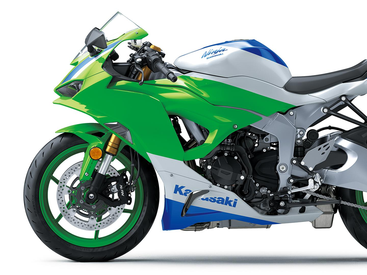 Kawasaki logotyp på sidan