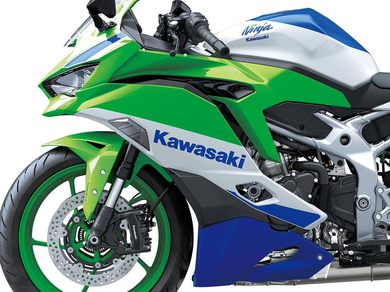 Kawasaki logotyp på sidan