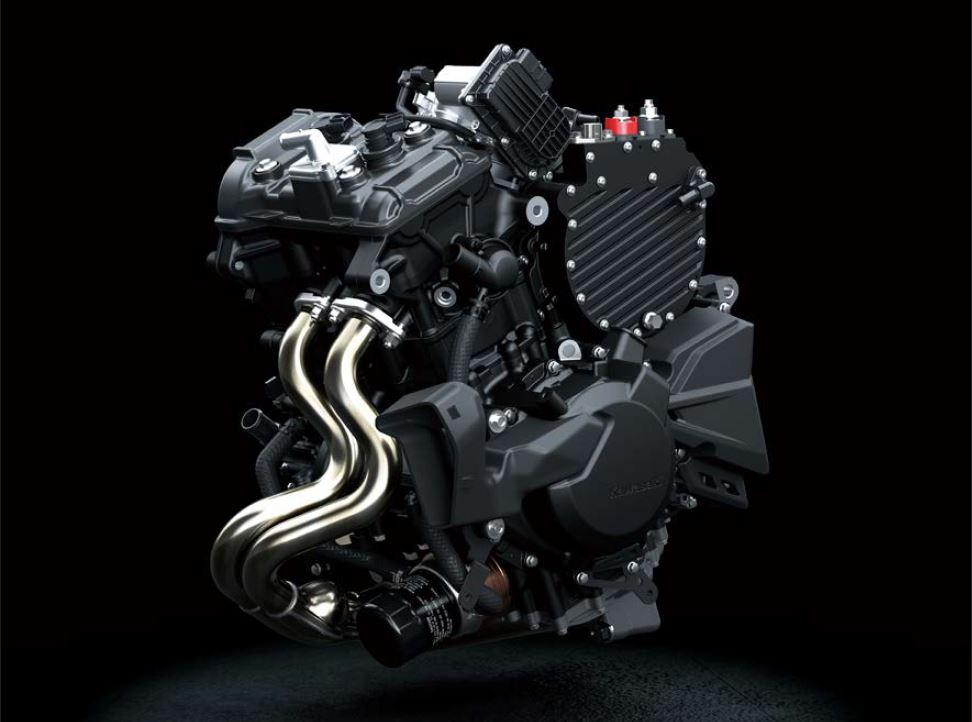 Unik 'Strong Hybrid†' kraftenhet: 451 cm³ parallell-twin förbränningsmotor + dragmotor