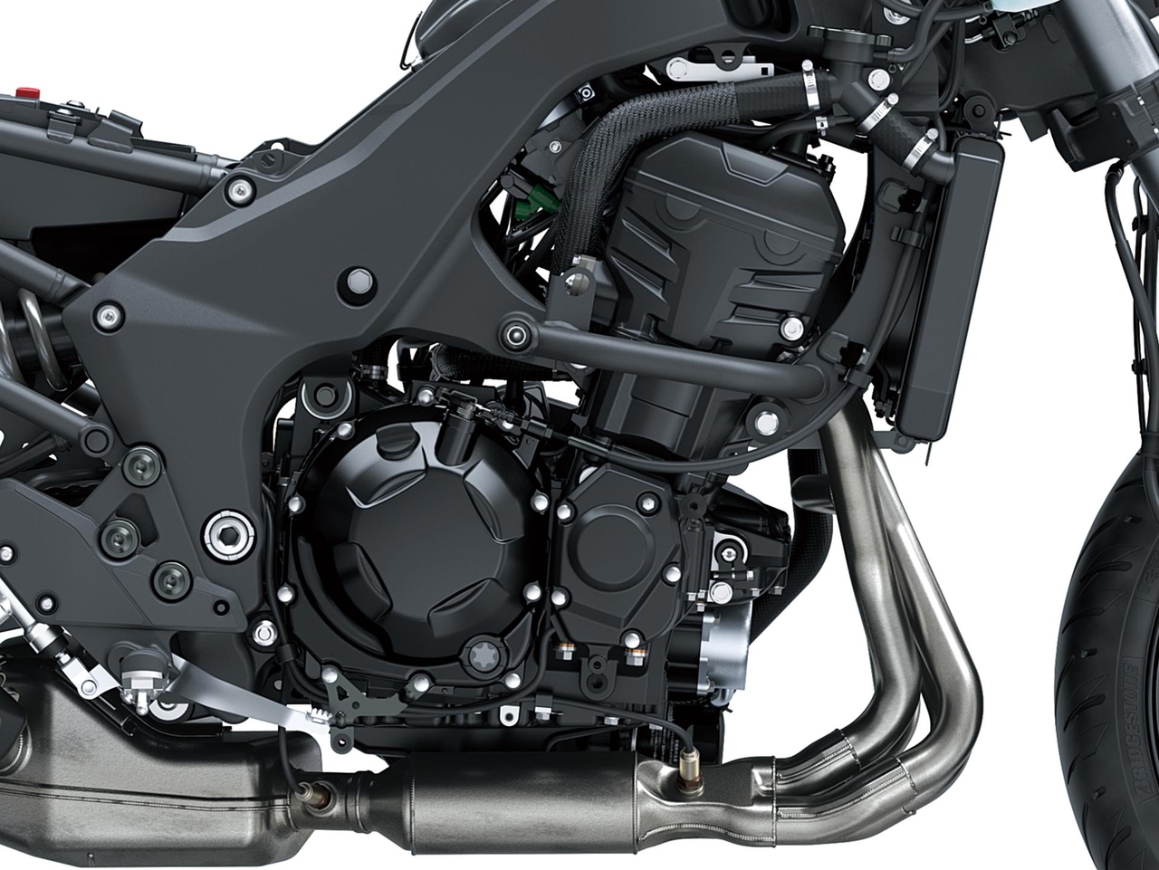 In-line fyrcylindrig motor med extra kraft