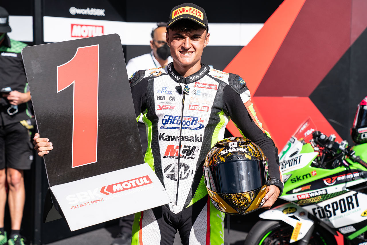2021 FIM Superbike World Championship, Round 08, WorldSSP300, Portimao, Portugal, October 01-03, 2021, Kawasaki, Adrian Huertas